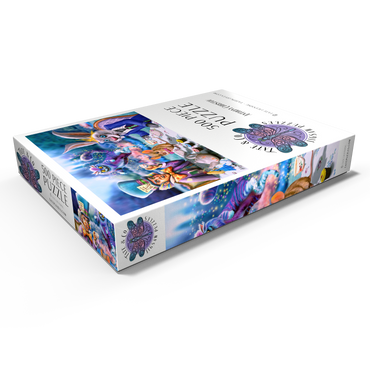 Darstellung des Puzzle Motivs Alice in Wonderland Tea Party - Anthony Christou 500 Puzzle Schachtel Ansicht1