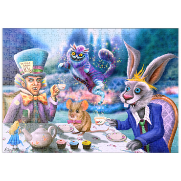 Darstellung des Puzzle Motivs puzzleplate Alice in Wonderland Tea Party - Anthony Christou 500 Puzzle