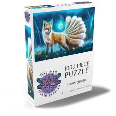 Darstellung des Puzzle Motivs Kitsune Japanese fox -Anthony Christou 1000 Puzzle Schachtel Ansicht2