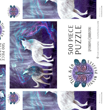 Darstellung des Puzzle Motivs Magical Wolf Howl - Anthony Christou 500 Puzzle Schachtel 3D Modell