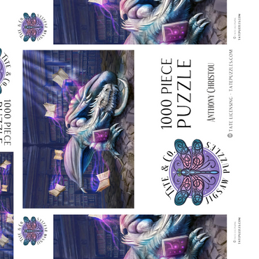 Darstellung des Puzzle Motivs Helios Library Dragon - Anthony Christou 1000 Puzzle Schachtel 3D Modell