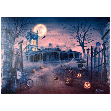 Darstellung des Puzzle Motivs puzzleplate Halloween Horror Manor of Madness Haunted House - Anthony Christou 1000 Puzzle