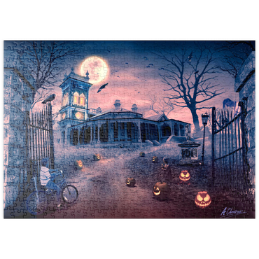 Darstellung des Puzzle Motivs puzzleplate Halloween Horror Manor of Madness Haunted House - Anthony Christou 500 Puzzle