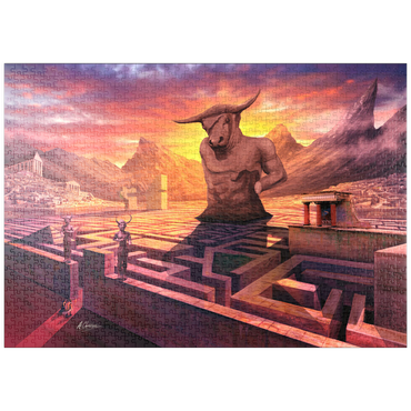 Darstellung des Puzzle Motivs puzzleplate Greek Labyrinth of Alithiiria Mythology -Anthony Christou 1000 Puzzle