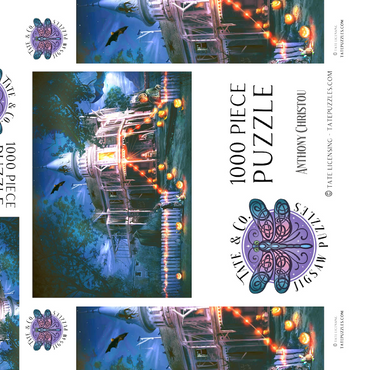 Darstellung des Puzzle Motivs Halloween Haunted House - Anthony Christou 1000 Puzzle Schachtel 3D Modell