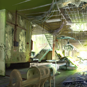 Darstellung des Puzzle Motivs Echoes of Asylum Horror Halloween - Anthony Christou 1000 Puzzle 3D Modell