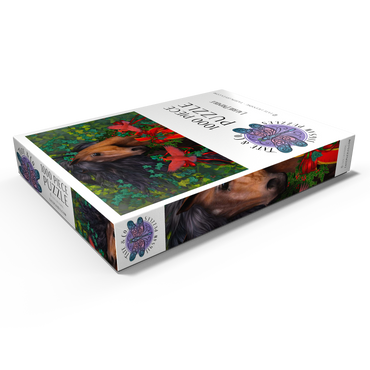 Darstellung des Puzzle Motivs Merry Morgan Christmas Horse - Laurie Prindle 1000 Puzzle Schachtel Ansicht1