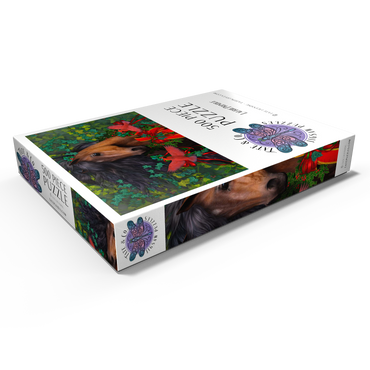 Darstellung des Puzzle Motivs Merry Morgan Christmas Horse - Laurie Prindle 500 Puzzle Schachtel Ansicht1