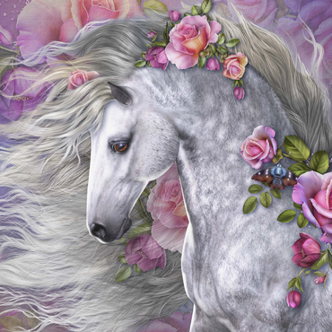 Darstellung des Puzzle Motivs Summer Rose Horse - Laurie Prindle 1000 Puzzle 3D Modell