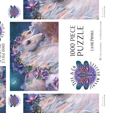 Darstellung des Puzzle Motivs MoonFlower Horse - Laurie Prindle 1000 Puzzle Schachtel 3D Modell