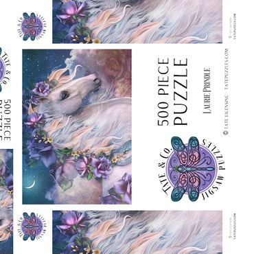 Darstellung des Puzzle Motivs MoonFlower Horse - Laurie Prindle 500 Puzzle Schachtel 3D Modell