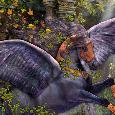Darstellung des Puzzle Motivs Gwarchodwyr Fantasy Horse - Laurie Prindle 1000 Puzzle 3D Modell