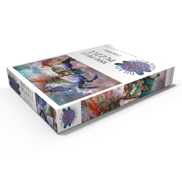 Darstellung des Puzzle Motivs DreamChaser Horse Laurie Prindle 1000 Puzzle Schachtel Ansicht1