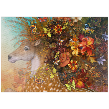 Darstellung des Puzzle Motivs puzzleplate Forest Spirit: Fall Horse Laurie Prindle 1000 Puzzle