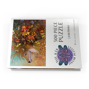 Darstellung des Puzzle Motivs Forest Spirit: Fall Horse Laurie Prindle 500 Puzzle Schachtel Ansicht3
