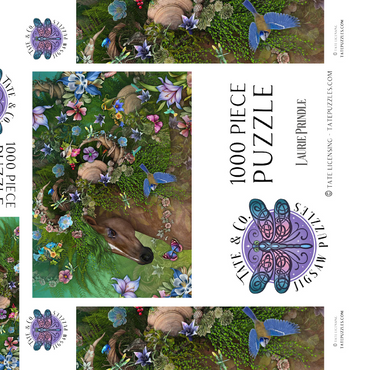 Darstellung des Puzzle Motivs Forest Spirit: Summer Horse Laurie Prindle 1000 Puzzle Schachtel 3D Modell