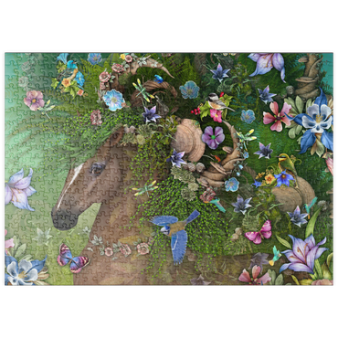 Darstellung des Puzzle Motivs puzzleplate Forest Spirit: Summer Horse Laurie Prindle 500 Puzzle