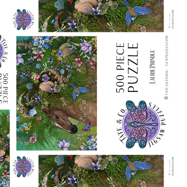 Darstellung des Puzzle Motivs Forest Spirit: Summer Horse Laurie Prindle 500 Puzzle Schachtel 3D Modell