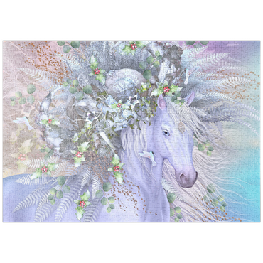 Darstellung des Puzzle Motivs puzzleplate Forest Spirit: Winter Horse Laurie Prindle 1000 Puzzle
