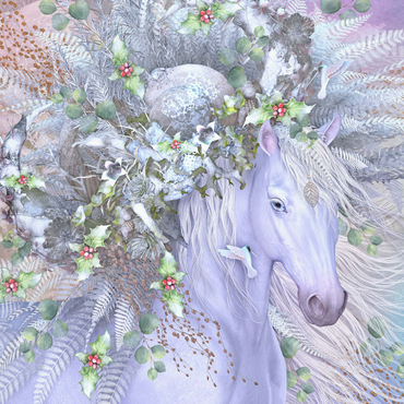 Darstellung des Puzzle Motivs Forest Spirit: Winter Horse Laurie Prindle 1000 Puzzle 3D Modell