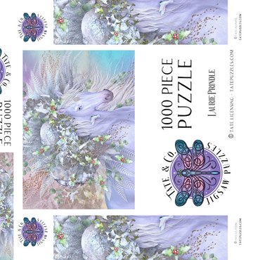 Darstellung des Puzzle Motivs Forest Spirit: Winter Horse Laurie Prindle 1000 Puzzle Schachtel 3D Modell
