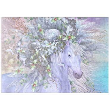 Darstellung des Puzzle Motivs puzzleplate Forest Spirit: Winter Horse Laurie Prindle 500 Puzzle