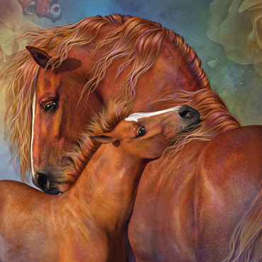 Darstellung des Puzzle Motivs MotherLove Horse Laurie Prindle 1000 Puzzle 3D Modell