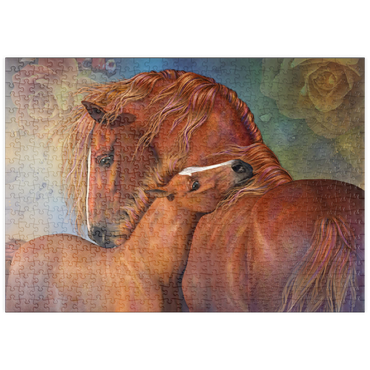 Darstellung des Puzzle Motivs puzzleplate MotherLove Horse Laurie Prindle 500 Puzzle