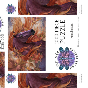 Darstellung des Puzzle Motivs Autumn Fire II Horse Laurie Prindle 1000 Puzzle Schachtel 3D Modell