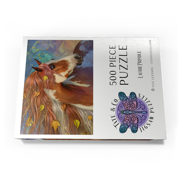 Darstellung des Puzzle Motivs Amberfall Horse Laurie Prindle 500 Puzzle Schachtel Ansicht3