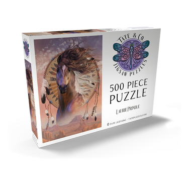 Darstellung des Puzzle Motivs Native Son Native American Horse Laurie Prindle 500 Puzzle Schachtel Ansicht2