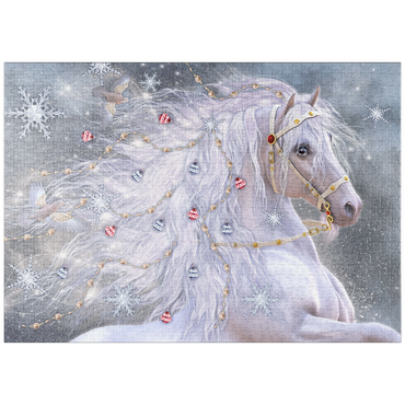 Darstellung des Puzzle Motivs puzzleplate Christmas Magic Horse Laurie Prindle 1000 Puzzle