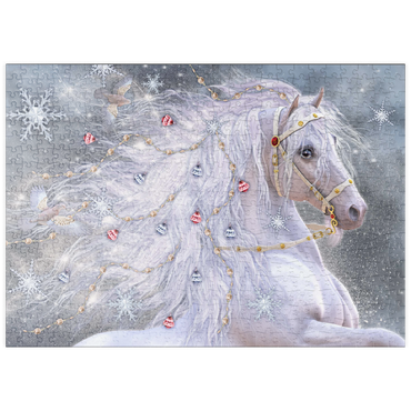 Darstellung des Puzzle Motivs puzzleplate Christmas Magic Horse Laurie Prindle 500 Puzzle