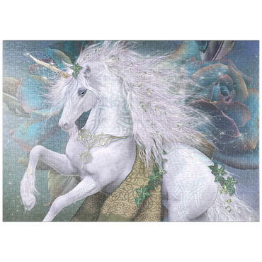 Darstellung des Puzzle Motivs puzzleplate Kieran Unicorn Laurie Prindle 1000 Puzzle