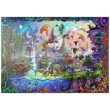 Darstellung des Puzzle Motivs puzzleplate Magical Mythology - Rose Cat Khan 1000 Puzzle