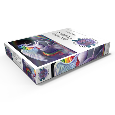 Darstellung des Puzzle Motivs Rainbow Dancer Unicorn - Rose Cat Khan 1000 Puzzle Schachtel Ansicht1