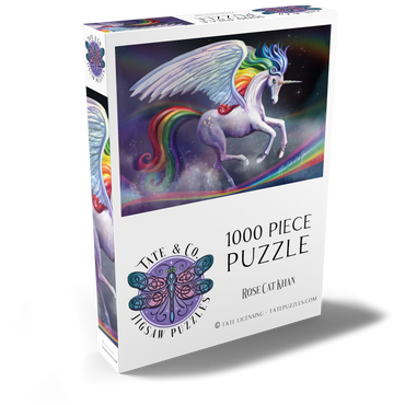 Darstellung des Puzzle Motivs Rainbow Dancer Unicorn - Rose Cat Khan 1000 Puzzle Schachtel Ansicht2
