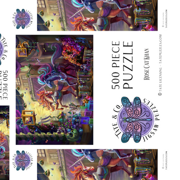 Darstellung des Puzzle Motivs Twilight Unicorn Marketplace - Rose Cat Khan 500 Puzzle Schachtel 3D Modell