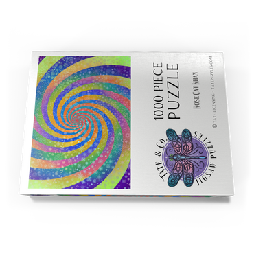 Darstellung des Puzzle Motivs Swirl Rainbow Challenge - Rose Cat Khan 1000 Puzzle Schachtel Ansicht3