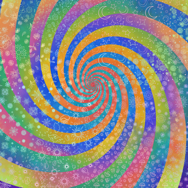 Darstellung des Puzzle Motivs Swirl Rainbow Challenge - Rose Cat Khan 1000 Puzzle 3D Modell