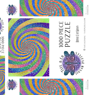 Darstellung des Puzzle Motivs Swirl Rainbow Challenge - Rose Cat Khan 1000 Puzzle Schachtel 3D Modell