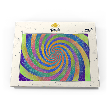 Darstellung des Puzzle Motivs Swirl Rainbow Challenge - Rose Cat Khan 200 Puzzle Schachtel Ansicht3