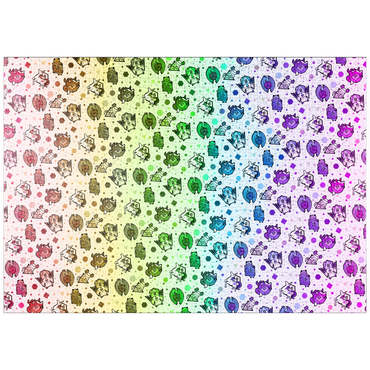 Darstellung des Puzzle Motivs puzzleplate Dice Critters Challenge - Rose Cat Khan 1000 Puzzle