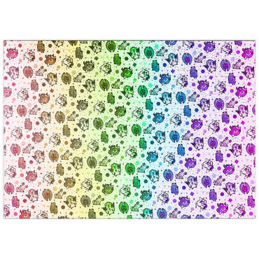 Darstellung des Puzzle Motivs puzzleplate Dice Critters Challenge - Rose Cat Khan 500 Puzzle