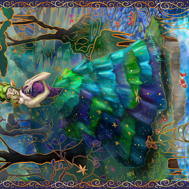 Darstellung des Puzzle Motivs Forest Mother - Rose Cat Khan 500 Puzzle 3D Modell