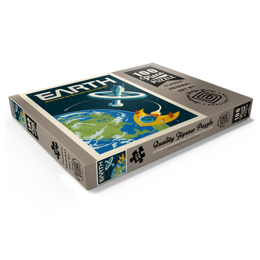 Darstellung des Puzzle Motivs Earth: No Place Like Home, Vintage Poster 100 Puzzle Schachtel Ansicht1