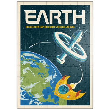 Darstellung des Puzzle Motivs puzzleplate Earth: No Place Like Home, Vintage Poster 100 Puzzle