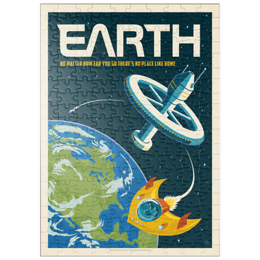 Darstellung des Puzzle Motivs puzzleplate Earth: No Place Like Home, Vintage Poster 200 Puzzle