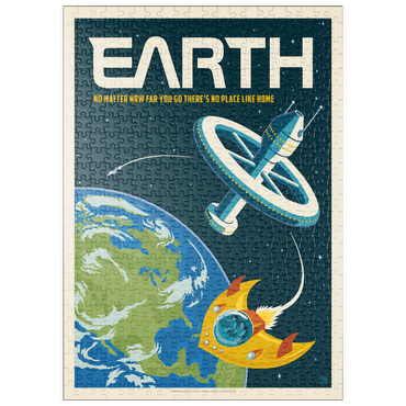 Darstellung des Puzzle Motivs puzzleplate Earth: No Place Like Home, Vintage Poster 500 Puzzle