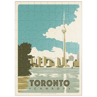 Darstellung des Puzzle Motivs puzzleplate Canada: Toronto, Vintage Poster 100 Puzzle
